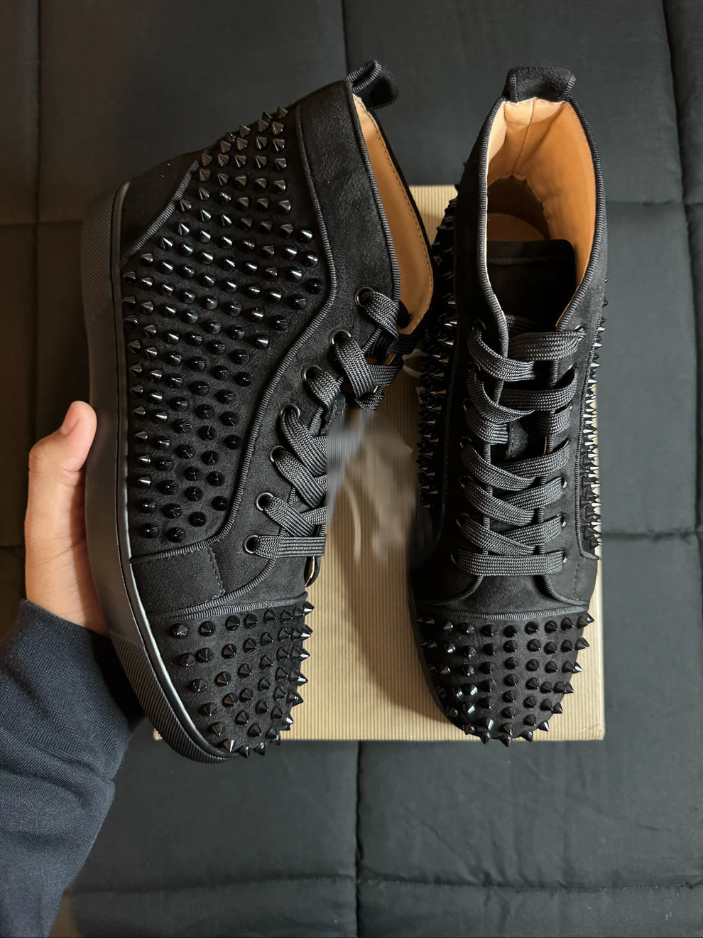 Lou Black High Suede